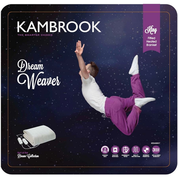 Kambrook King Fitted Electric Blanket KEB445WHT Andoo